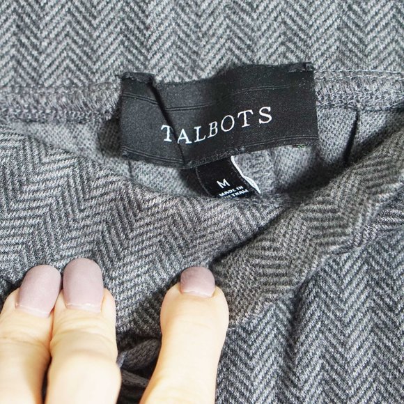 Talbots Grey Striped Jogger Pant M - Picture 3 of 5